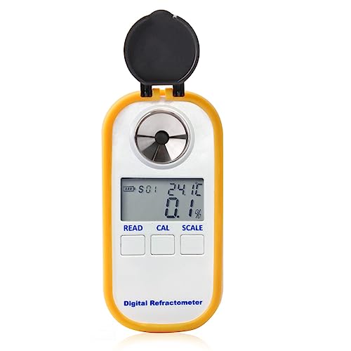 RIVNN Messgerät DR301 Tragbares digitales Honigrefraktometer 4-in-1 Brix/Wasser/Be'/Refraktometer Digital Refraktometer