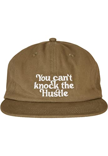 Cayler & Sons Knock The Hustle Strapback Cap, Unisex Kappe mit Front-Schriftzug, Einheitsgröße, erhältlich in Olive/Offwhite