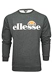 ellesse Mens SL Succiso Sweatshirt, Dark Grey Marl, SML