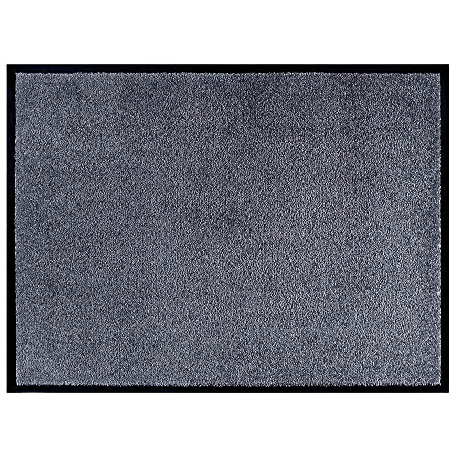 Teppich Boss Waschbare In- & Outdoor Fußmatte Uni einfarbig Fußabtreter Schmutzfangmatte Türmatte Schmutzfänger Eingangsteppich Anti-Rutsch Größen, Größe:60x80 cm, Farbe:dunkelblau