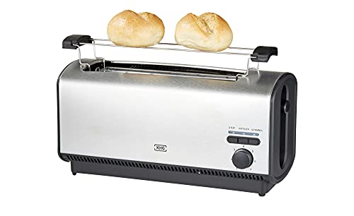 XXL Langschlitztoaster TO-1200VS für 4 Scheiben Brot Auftaufunktion STOP KHG