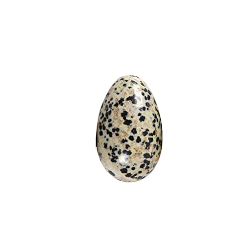 Ungebohrtes Ei, natürliches gesprenkeltes Jade-Stein-Ei, Frauen-Übungsgerät, Jade-Massageei, 3 Stück Steinkristall-Reiki (Color : 40x25mm)