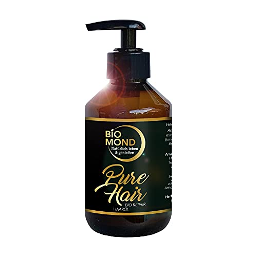 BIO Repair Haaröl Haarkur PURE HAIR BIOMOND 200 ml ohne Silikone, 100 % natürliche Öle, frisch gepresst, Naturkosmetik, Kopfhautpflege, Spitzenpflege, Anti-Haarbruch