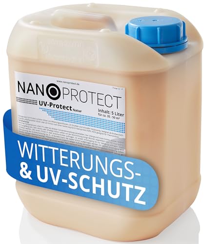 Nanoprotect UV-Protect | Holzöl | UV-Schutz | Witterungsschutz | Verschiedene Farbtöne (5 Liter, Natur - unpigmentriert)