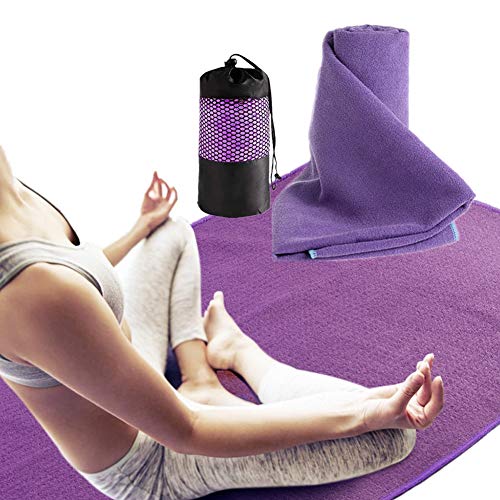 WESEEDOO Yoga Handtuch rutschfest Fitness Handtuch Fitness Mats Handtuch rutschfest Yogatücher für heißes Yoga Yoga Handtücher Rutschfestes Yogatuch Purple,-