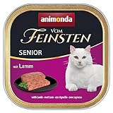 animonda Vom Feinsten Senior Nassfutter, für ältere Katzen ab 7 Jahren, mit Lamm, 32 x 100 g