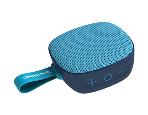 Sunstech Brick Tragbarer Lautsprecher TWS 5W wasserdicht IPX7 FM Radio Bluetooth V5.0 MP3-Player über Speicherkarten blau