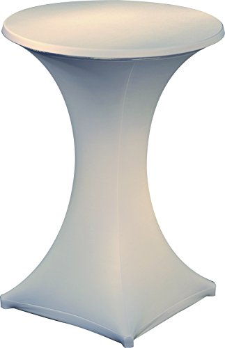 Gastro Uzal Stehtischhusse Stretch für 75 cm bis 82 cm Durchmesser mit Reißverschluss Ø80 cm (weiß Ø82)
