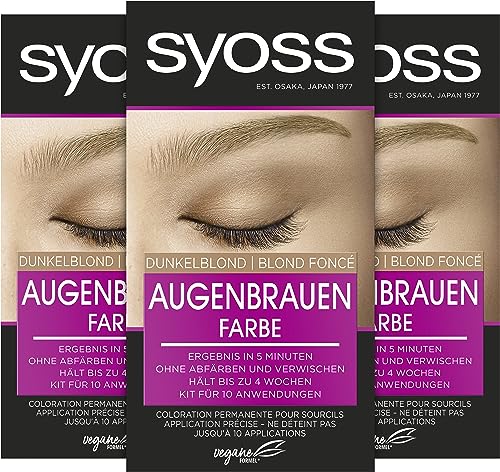 Syoss Augenbrauen-Kit 6-1 Dunkelblond, 3er Pack(3 x 17 ml)