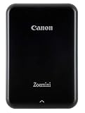 Canon Zoemini Mini Fotodrucker (Mini Fotodrucker, Bluetooth, 5 x 7,5cm Fotos, Akku, ZINK Druck tintenfrei, Sofortdruck, iOS, Android, Printapp, 160 g, 314 x 400 dpi), schwarz