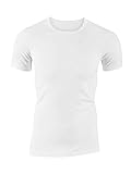 Calida Evolution T-Shirt Herren, enganliegend mit Rundhalsausschnitt, seidig weiche PIMA-Baumwolle