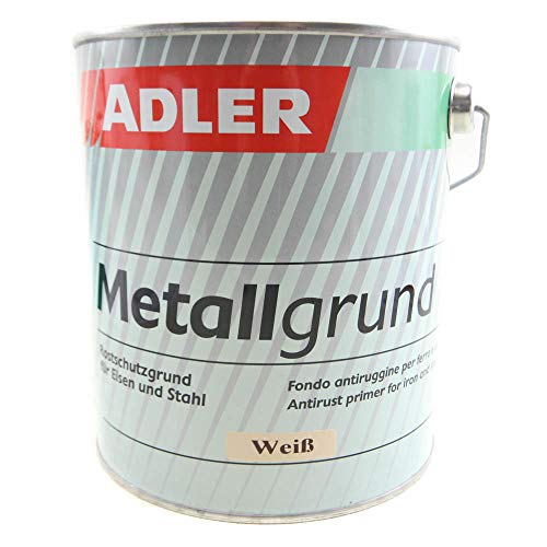 ALDER Metallgrund - 2,5 L Weiß - Grundierung & Korrosionsschutz für Eisen und Stahl, für innen und außen