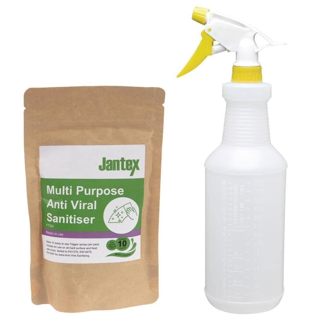 Jantex Grüne Anti-Viral-Reinigungsbeutel, 10 Stück