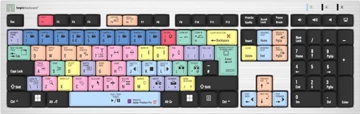 LogicKeyboard LKB-PPROCC-AJPU-UK Adobe Premiere Pro CC PC Slim Tastatur
