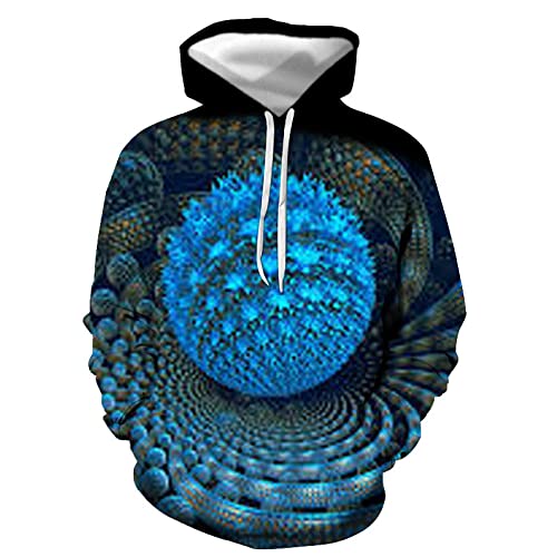 BDSY Sweatshirt Herren Spiralwirbel 3D-Digitaldruck Herbst Und Winter Große Tasche Männlicher Und Weibliche Universal Mit Kapuze Strickjacke-Cwy6235._2XL.