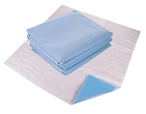 Waschbare Bettpolster von Remedies - Wiederverwendbare Unterpolster bei Inkontinenz. Weiches und Saugfähiges Unterpolster, groß, 86 cm x 91 cm, 4 in Einer Packung (Blue)