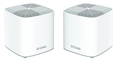 D-Link COVR-X1862 COVR AX1800 Whole Home Mesh Wi-Fi 6 System (2-Pack) (bis zu 420 m², 2 Gigabit Ports, MU-MIMO, WPA3, Parental Controls, kompatibel mit Alexa und Gooogle Assistant)