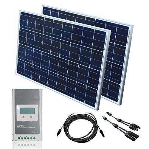 Solar Set 12 V Solaranlage MPPT Laderegler Solarkit PV Wohnmobil Solarmodul, Wattzahl:200 W