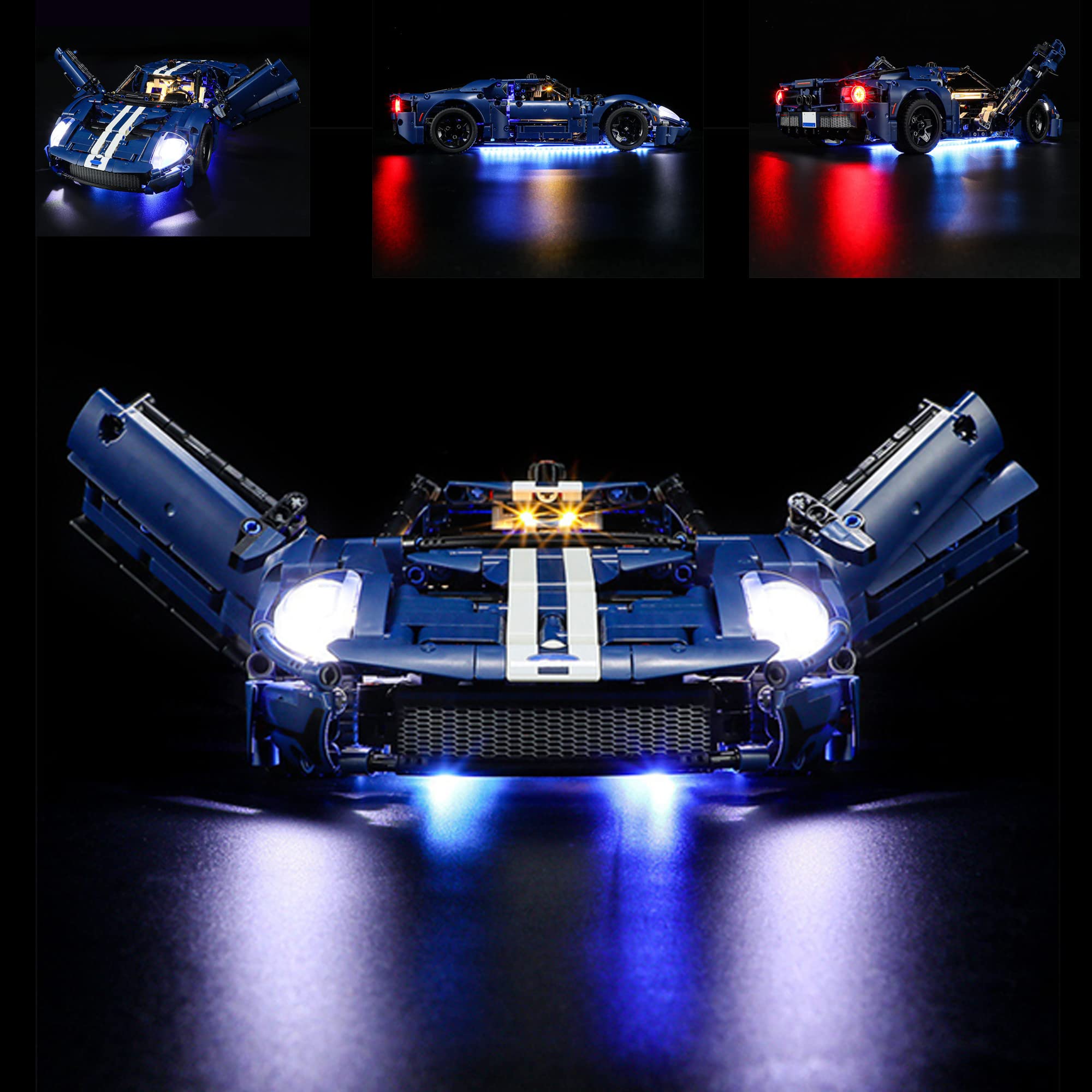 TETK für Lego 42154 Technic Ford GT 2022 LED Beleuchtung Licht Set, Beleuchtungsset Kompatibel mit Lego 42154(Nicht Enthalten Modell)…