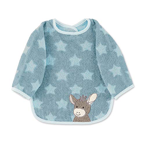 my-mosaik Sterntaler Baby-und Kinder Ärmellätzchen 100% Baumwolle personalisiert mit Namen / inklusive Bestickung (Emmi blau)