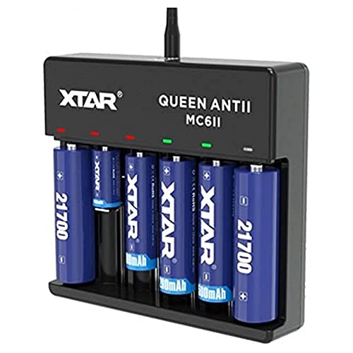 Xtar MC6 Queen ANT 6-Schacht USB-Ladegerät LCD Display schwarz