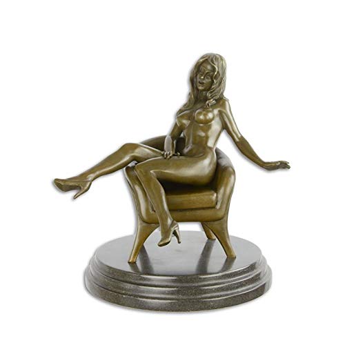 Bronzeskulptur Bronzefigur Deko Erotik Akt Frau 22,1 cm