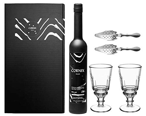 Cornix Absinth Geschenk Set original französischen Absinth Gläsern und Absinth Löffeln