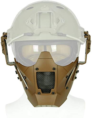 NC Airsoft Tactical Protective Half-Face Mesh-Maske, Verwendet Für Airsoft Paintball-Jagdschießen, Geeignet Für Schnelle Helmschienen