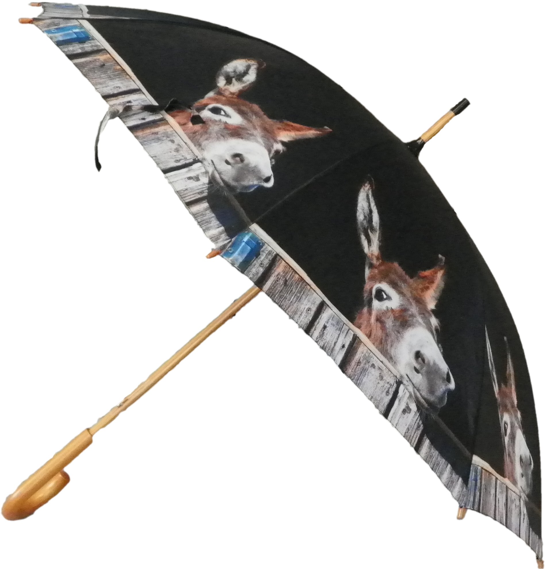 Mars & More Regenschirm Holz Esel
