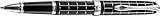 DIPLOMAT - Tintenroller Excellence A plus Raute guillochiert Lapis schwarz - Schick und elegant - Lange Lebensdauer - Lapis schwarz mit silberner Guilloche - 5 Jahre Garantie