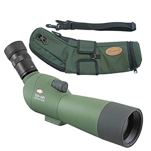 Kowa TSN-601 wasserdichtes SPEKTIV-Set mit Winkeleinblick und Zoomokular TSE-Z9B 20-60x60 und Tasche C-601, Ideal für den Einstieg in die Vogel- und Naturbeobachtung, Sportschützen oder für die Jagd,