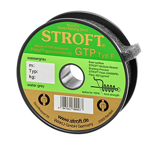 STROFT Schnur GTP Typ E Geflochtene 250m Wassergrau (E1-0,150mm-4,75kg)