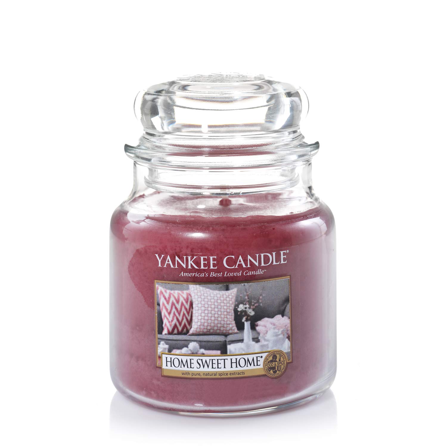 Yankee Candle Duftkerze im Glas (mittelgroß) | Home Sweet Home | Brenndauer bis zu 75 Stunden