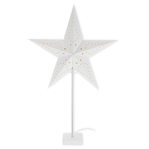 ToCi Stern-Leuchte Papierstern Leuchtstern Weihnachtsstern auf Fuß | 70 x 45 cm Tischleuchte | Standleuchte Weihnachten
