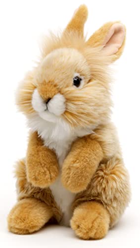 Uni-Toys - Angorakaninchen beige, stehend - 18 cm (Höhe) - Plüsch-Hase, Kaninchen - Plüschtier, Kuscheltier