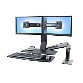 Ergotron WorkFit-A 2fach Monitor-Tischhalterung 25,4 cm (10) - 61,0 cm (24) Höhenverstellbar, Tastaturablage, Neigbar, Schwenkbar, Rotierbar
