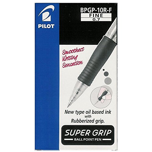 Pilot, BPGP-10R-F Supergrip, Druckkugelschreiber, blau, 0,7 mm, 12 Stück