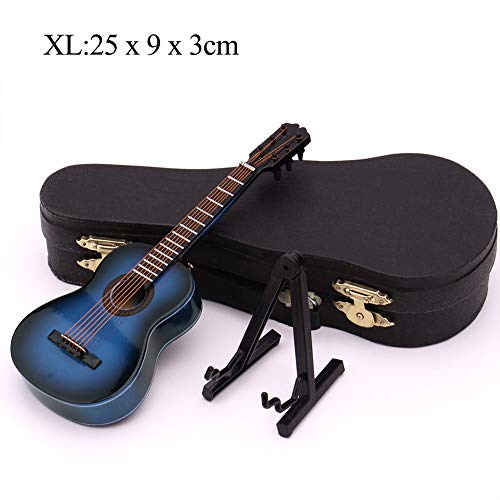 Yiwa Miniatur Gitarre Miniatur Klassik Gitarre Miniatur Holzgitarre Kollektion Mini-Instrumente XL: 25cm