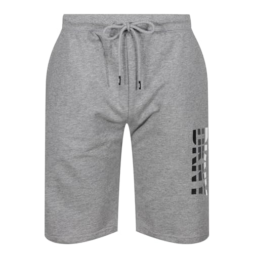 DKNY Herren Lounge Markenlogo und Kordelenden in Grau – 100% Baumwolle Lässige Shorts, S