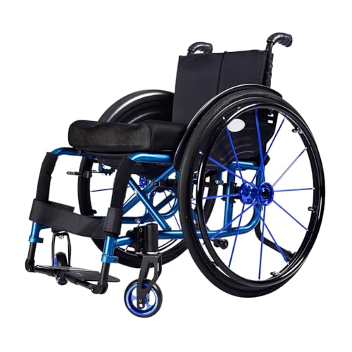 KK-GGL Leichter Rollstuhl Für Erwachsene, Klapp -Reise -Rollstuhl, Tragbare Sportrollstühle Für Behinderten Athleten, Mobilitätshilfe Für Körperlich Beeinträchtigte Beeinträchtigung,B seat width 40cm
