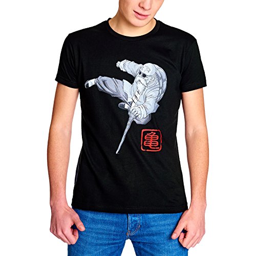 Dragon Ball Z Herren T-Shirt Muten Roshi Baumwolle schwarz - S