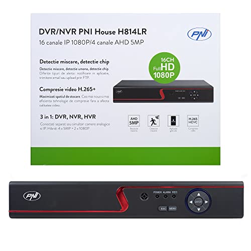 PNI House H814LR DVR / NVR - 16 1080P Full HD IP-Kanäle oder 4 5MP analoge Kanäle