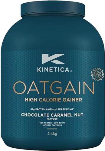 Kinetica Oatgain Powder, Schokolade, Karamell und Nuss, 15 Portionen, 2,4 kg, gute Kondition vor und nach dem Workout, Ausdauer und Muskelreparatur