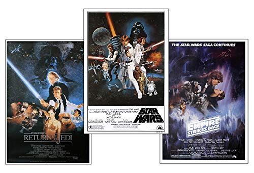 Close Up Star Wars Posterset Filmplakat Episode 4-6 (61,0 cm x 91,5 cm) 3er Set + Geschenkverpackung. Verschenkfertig!