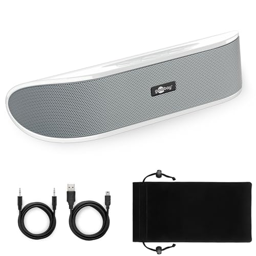 Goobay SoundBar 6W Stereo Lautsprecher für PC, TV und Notebook, weiß