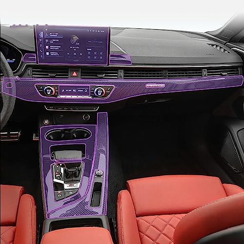 POCHY Auto-Innenraum-Zubehörfolie transparent TPU-PPF-Konsole Anti-Kratz-Folie Radio-Display-Film, für Audi A5 S5 2021-2023