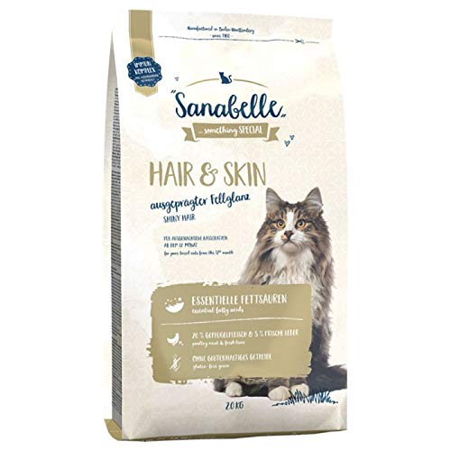 Sanabelle Hair & Skin ausgewogenes Trockenfutter für ausgewachsene Katzen, 2 x 10 kg