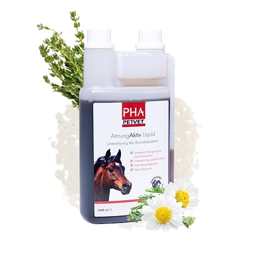 PHA Pferd, Ergänzungsfutter zur Unterstützung der Atemwegsfunktion, Flüssigkeit, AtmungAktiv Liquid, 1000 ml