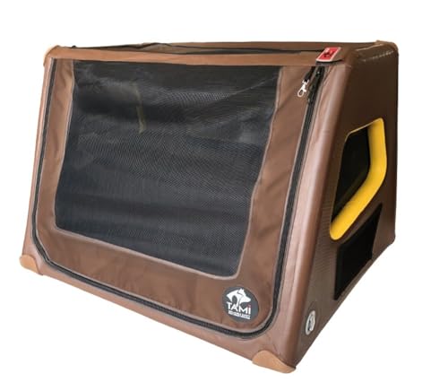 SUPwave Tami - Hundetransportbox aufblasbar Tragebox Transportbox Hundebox Reisebox Autotransportbox Kofferraumbox Gitterbox Käfig Hund Box Dogbox Inflatable inkl. Dog-Vital Bio-Hundekeks (XXL)