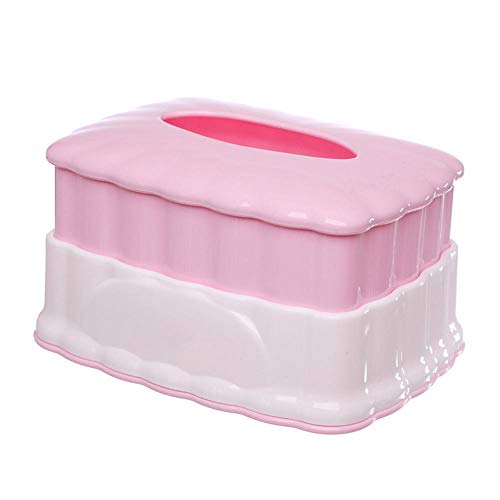 ZXGQF Tissue Box Kunststoff Ankleidezimmer Büro Versenkbare Papierhandtuchhalter Für Zuhause BüroAuto Dekoration Hotel Zimmer Tissue Box Halter, Pink